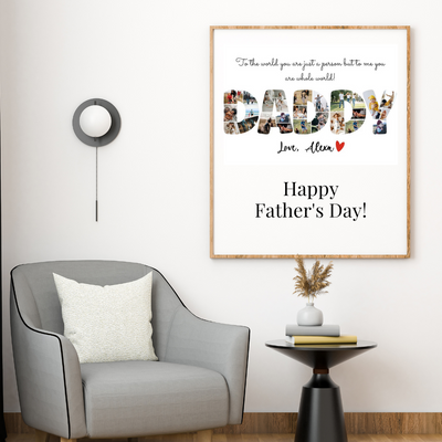 Personalized DADDY Photo Collage - Gifts for Dad | Father's Day Gift