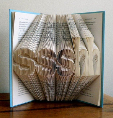 Pages of a book folded as ssshh