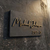 Modern ACP Name Plate, Personalized Door Sign, Custom Apartment Number Plaque