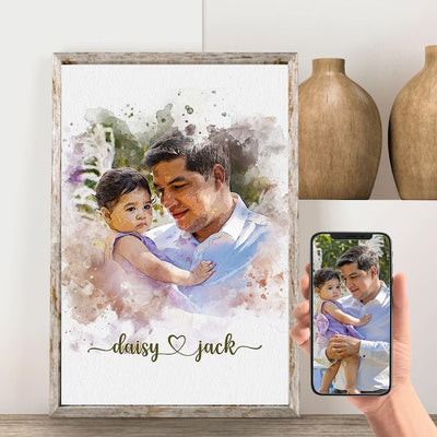 Watercolor Portrait from Photo Gifts for Dad | Fathers Day Gifts