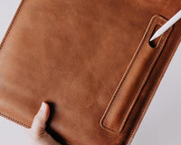 Leather ipad sleeve, - Boston Creative Company