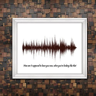 How Am I Supposed To Leave You now- Sound Wave Print-Voice Art print - Bride Gift- Mother to Bride Gift- Bridesmaid Gift- Bridal Shower Gift- Bridegroom Gift - From unique voice- sound or song - BOSTON CREATIVE COMPANY