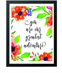 Room decor – Home décor - Gifts - wall art - Photo frame You Are Our Greatest Adventure - Playroom Décor - Wall hanging - Travel Nursery Wall Art Print - baby girl nursery Wall Art - BOSTON CREATIVE COMPANY