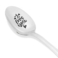 I Love You Romantic Coffee Lover Spoon Gift-Valentine's Day Anniversary Gift Ideas for Couples - BOSTON CREATIVE COMPANY