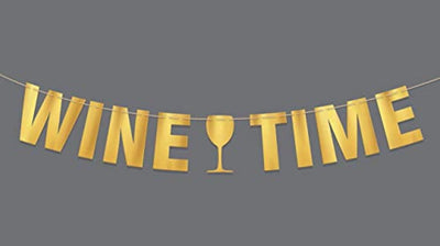 Wine Time Banner For Wine Tasting Party -it's Wine Time Decorative Garden Flag Happy Party Decor For Adult Alcohol Hour Party Supplies-Fiesta Themed Retirement Wedding Anniversary for Men Women - BOSTON CREATIVE COMPANY