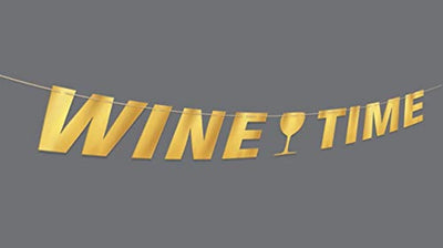 Wine Time Banner For Wine Tasting Party -it's Wine Time Decorative Garden Flag Happy Party Decor For Adult Alcohol Hour Party Supplies-Fiesta Themed Retirement Wedding Anniversary for Men Women - BOSTON CREATIVE COMPANY