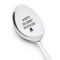 Anti Sleep Potion Engraved Stainless Steel Spoon- Best Present - Best selling Gifts - Small Cute Gifts For Sleepy Friends - BOSTON CREATIVE COMPANY