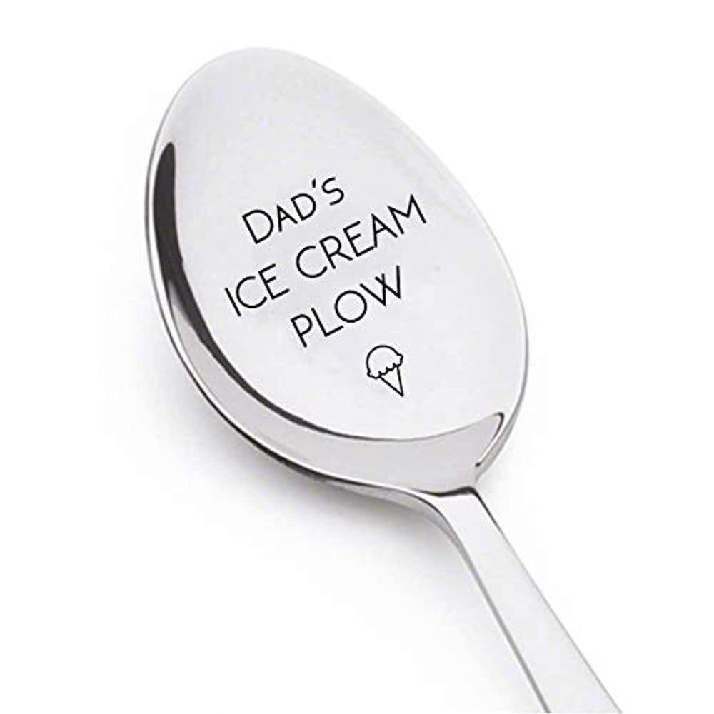 Engraved Spoon-Dad's Ice Cream Plow-Best Selling Item-Gift for Him Her - BOSTON CREATIVE COMPANY