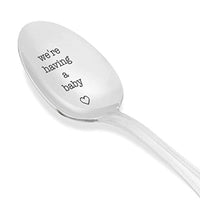 We're having a baby Engraved Spoon Surprise Pregnancy Gift For Parents - BOSTON CREATIVE COMPANY