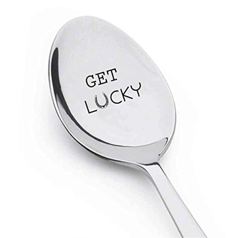 Get Lucky Engraved Spoon Gift For Best Friend - BOSTON CREATIVE COMPANY