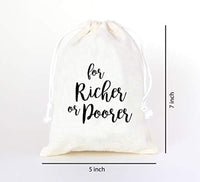 for Richer or Poorer| Favor Bag| Bridal Shower |Buffet Bags| Muslin Bag - BOSTON CREATIVE COMPANY