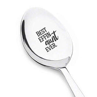 Best Effin Aunt Ever Spoon | Aunt Gifts For Christmas | Best Aunt Ever Gifts | Engraved Stainless Steel Spoon Gifts - BOSTON CREATIVE COMPANY