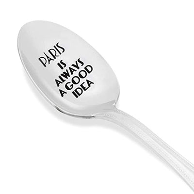 Engraved Coffee or Tea Spoon Gift for Who Loves Paris - BOSTON CREATIVE COMPANY