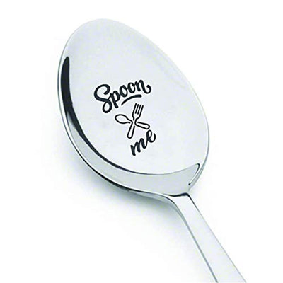 Spoon Me Engrave Spoon Gift For Boyfriend/Girlfriend | Romantic Gift For Wedding/Engagement | First Anniversary Couple Gift | Husband Wife Gift | Teenage Gift For Boy Girl | Newly Wed Gift - BOSTON CREATIVE COMPANY