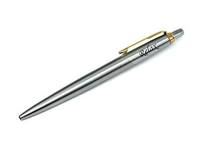 Relax Parker Jotter Ball Point Pen Gift for Mom Dad Best Friend Coworker Office Gifts - BOSTON CREATIVE COMPANY