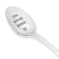 You Are My Person Spoon | Heart Engraved Spoon | Gift For Husband Fiance Wife | Wedding Anniversary Gift Spoons | Stainless Steel Engraved Spoon - BOSTON CREATIVE COMPANY