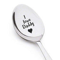Engraved Dad Spoon Gifts-Stainless Steel Coffee/Teaspoon for Dad from Daughter Son - BOSTON CREATIVE COMPANY