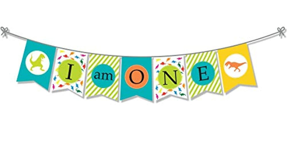 I Am One Banner Jurassic World Dinosaur Birthday Party Supplies For Kids-Wild One High Chair Banner Boy Dino Dana Backdrop-first Birthday Dino Jungle Jurrasic Garland Decoration Kit - BOSTON CREATIVE COMPANY