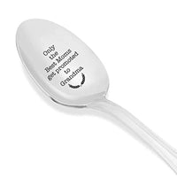 Only the Best Moms Get Promoted To Grandma - cute spoon - spoons engraved - engraved spoon - coffer lover - pregnancy announcement - pregnancy gifts - BOSTON CREATIVE COMPANY