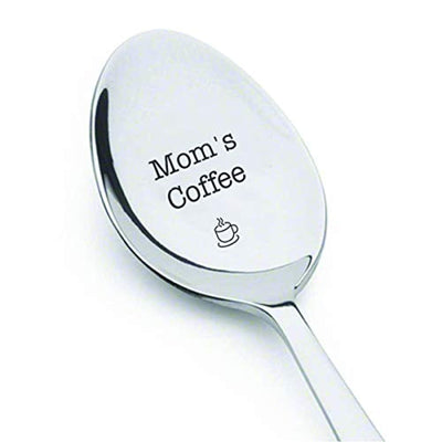 Mom's Coffee Table Dessert Spoon | Engraved Unique Gift For Mom | Mother's Day Gifts | Engraved Stainless Steel Spoons - BOSTON CREATIVE COMPANY