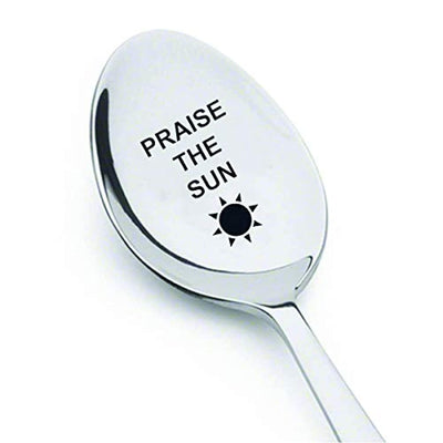Engraved Coffee Spoon Gift - Praise The Sun- Coffee Lovers - Inspirational Quote - Novelty Gift - BOSTON CREATIVE COMPANY