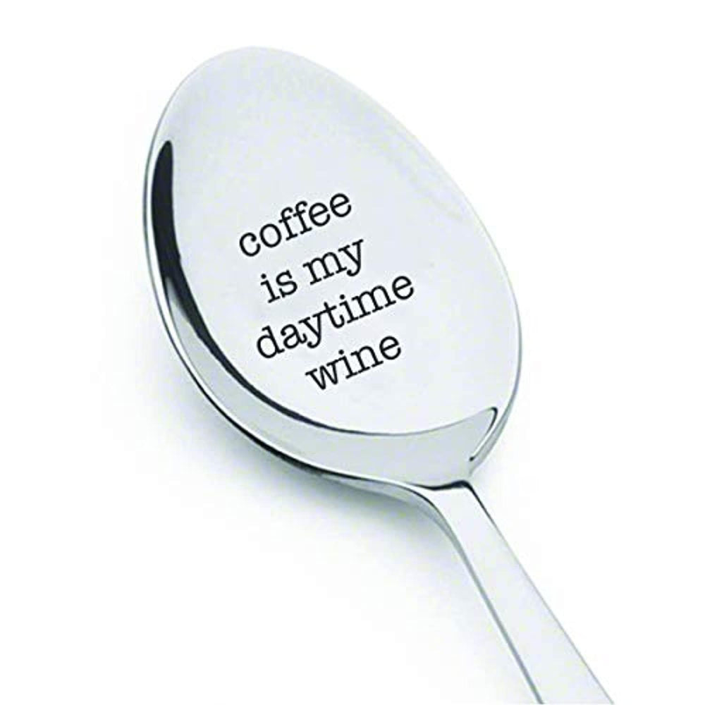 Funny Coffee Lover Spoon Gift for hi Her-Coffee Is My Daytime Wine Spoon Gag Gifts - BOSTON CREATIVE COMPANY