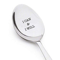 I Can And I Will Engraved Stainless Steel Motivational Inspirational Encouraging Token Of Love Gifts For Best Friend Valentine Loved One On Birthday Anniversary And Special Occasions - BOSTON CREATIVE COMPANY