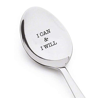 I Can And I Will Engraved Stainless Steel Motivational Inspirational Encouraging Token Of Love Gifts For Best Friend Valentine Loved One On Birthday Anniversary And Special Occasions - BOSTON CREATIVE COMPANY