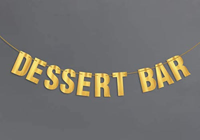 Dessert Bar Banner Bridal Shower Birthday Engagement Graduation Sweet Table Candy Buffet Banner-Treat Bar Decoration For Dessert Table Anniversary Wedding Reception Decorations - BOSTON CREATIVE COMPANY