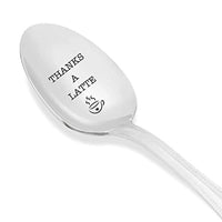 THANKS A LATTE Spoon-Perfect Gift for a Colleagues for Having Tea/Coffee - BOSTON CREATIVE COMPANY