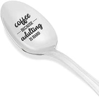 Humorous Adult Spoon Gifts for Him Her-Coffee Because Adulting Is Hard Spoonie - BOSTON CREATIVE COMPANY