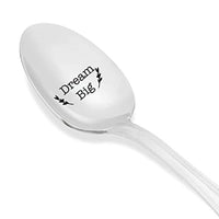 Dream Big- engraved spoon- coffer lover- engraved silver ware by Boston creative company#SP_024 - BOSTON CREATIVE COMPANY