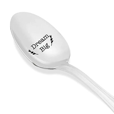 Dream Big- engraved spoon- coffer lover- engraved silver ware by Boston creative company#SP_024 - BOSTON CREATIVE COMPANY