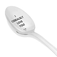 I Cerealsly Love You Cereal Spoon Anniversary Wedding Boyfriend Girlfriend Valentine Unique Token of Love - BOSTON CREATIVE COMPANY