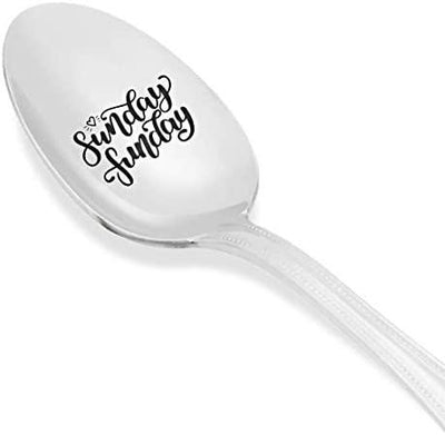 Sunday gift | School gift from teacher | Gift from dad/mom | Sunday fun day engraved spoon gift for boy/girl | Motivational gift | Father son weekend gift | Funny Employees/Coworker gift - BOSTON CREATIVE COMPANY