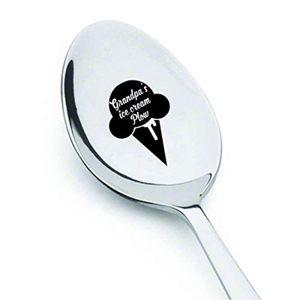 Grandpa's Ice Cream Plow Spoon-Funny Gift for Father's Day/Christmas from Grandchildren - BOSTON CREATIVE COMPANY