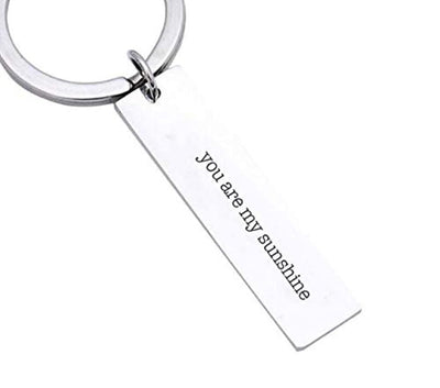 You are My Sunshine Keychain Birthday Gifts for Women Men Best Family Keyring Gift - BOSTON CREATIVE COMPANY