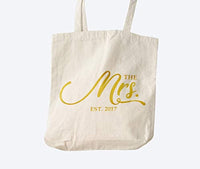 Mrs Tote Bag, Bridal Shower Gift (Black)-Best Selling Gifts for Women-Gifts under 20 - BOSTON CREATIVE COMPANY