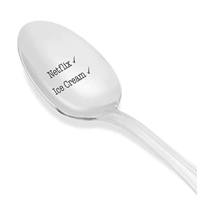 Engraved Spoon Gift For Netflix , Ice Cream Lover - BOSTON CREATIVE COMPANY