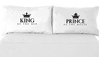 Boston Creative Company King of The Bed & Prince of The House Pillowcase Wedding Couples Pillows Bridal Shower Gift Husband & Wife Pillowcase Valentines Gift Pillowcase - BOSTON CREATIVE COMPANY