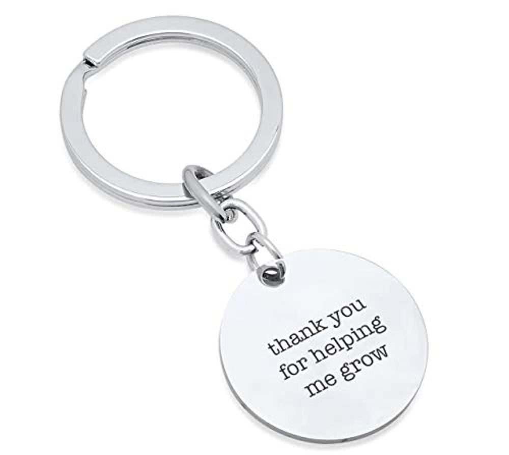 Thanks for Helping Me Grow Coach Keychain-Retirement Keyring for Men Women - BOSTON CREATIVE COMPANY