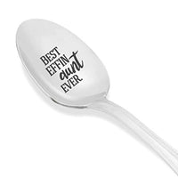 Best Effin Aunt Ever Spoon | Aunt Gifts For Christmas | Best Aunt Ever Gifts | Engraved Stainless Steel Spoon Gifts - BOSTON CREATIVE COMPANY