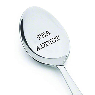 TEA ADDICT-Spoon Gift for Tea Lovers Friends Who Loves More Tea - BOSTON CREATIVE COMPANY