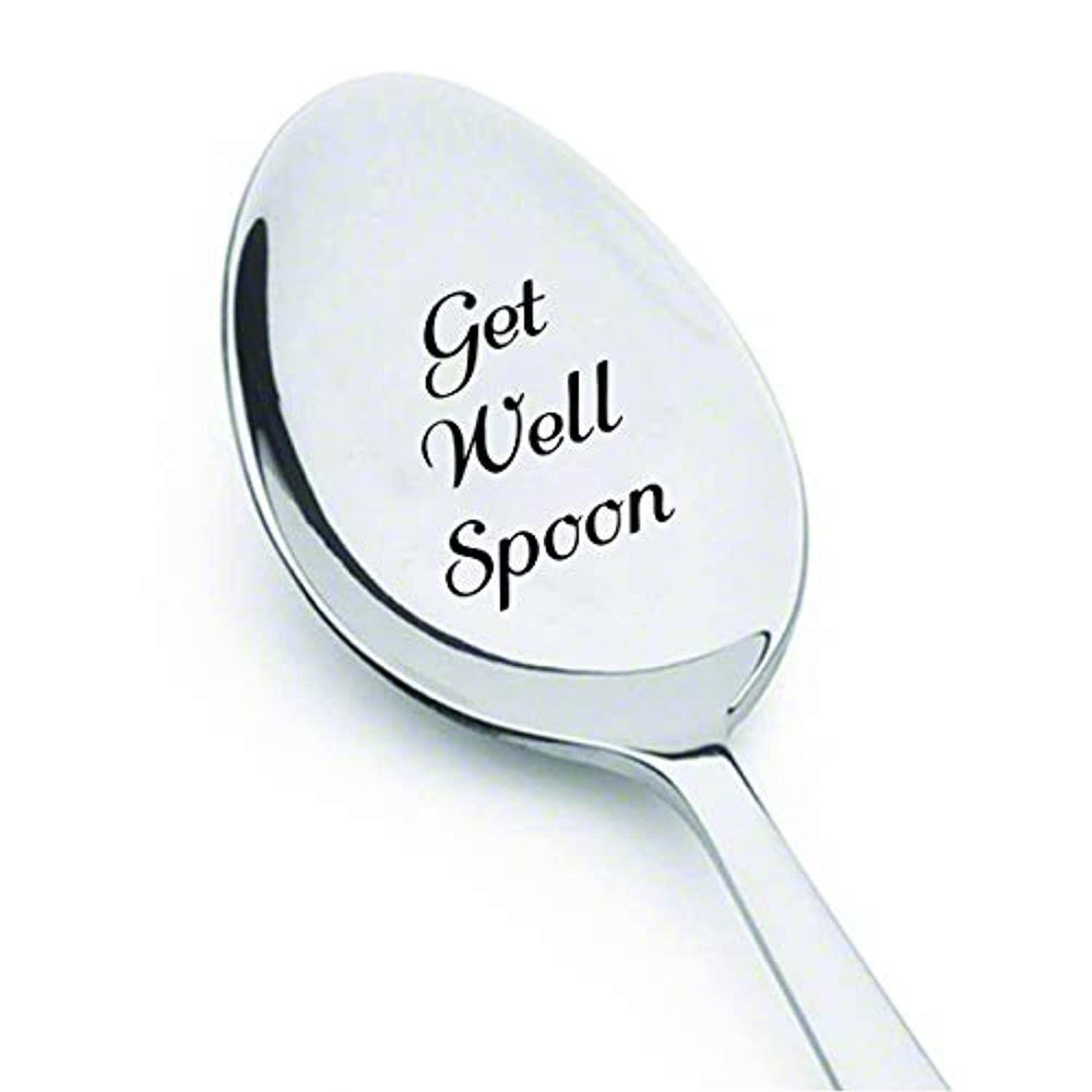 Get Well Engraved Spoon  For Patients - BOSTON CREATIVE COMPANY