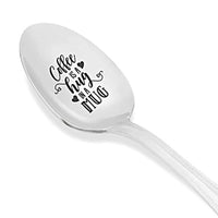 Inspirational Gift for Women-Long Distance Coffee is a hug in a mug Spoon for Friend - BOSTON CREATIVE COMPANY