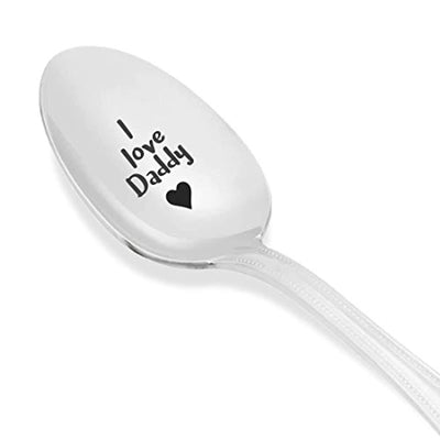Engraved Dad Spoon Gifts-Stainless Steel Coffee/Teaspoon for Dad from Daughter Son - BOSTON CREATIVE COMPANY