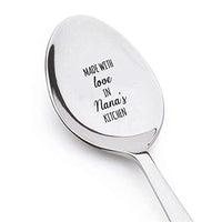 Made With Love In Nana's Kitchen Engraved Stainless Steel Spoon Token Of Love Gifts For Grandpa Grandfather From Grandchildren On Birthday Anniversary And Special Occasions - BOSTON CREATIVE COMPANY