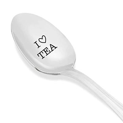 I LOVE TEA Spoon with Little Heart-Perfect Gift for Tea Lovers Unisex Tea Spoon Presents - BOSTON CREATIVE COMPANY