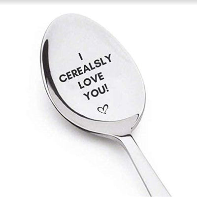 I Cerealsly Love You Tea Spoon | Food Lovers Gifts | Engraved Stainless Steel Tea Spoon Gifts - BOSTON CREATIVE COMPANY