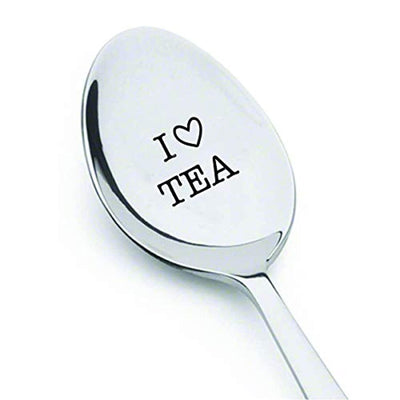 I LOVE TEA Spoon with Little Heart-Perfect Gift for Tea Lovers Unisex Tea Spoon Presents - BOSTON CREATIVE COMPANY